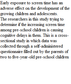 Research Presentation: Part 1 – Topic & Annotated Bibliography Assignment