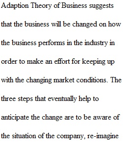 Adaption theory of Business