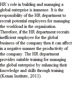 HR’s Role in Managing a Global Enterprise