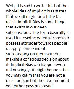 Implicit Bias Test