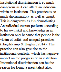 Institutional discrimination