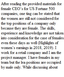 female CEO’s for US Fortune 500 companies