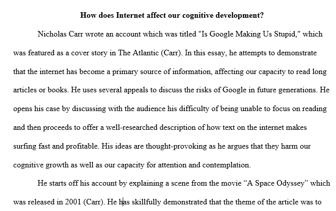 Argument Analysis Essay Final Draft