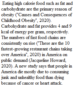 Health and diet Assignment