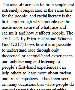 M8: Critical Reflection/Response - Racialization and Racial Literacy