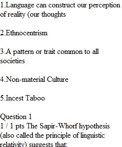 Chapter 3 Culture Quiz