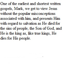 Jesus and Salvation in Mark_New Testment Survey