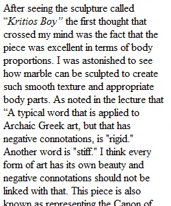 Discussion 2.1: Identifying Greek Sculpture by Period
