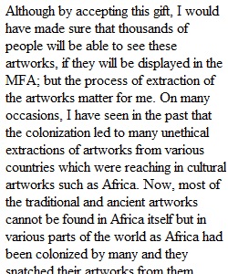 Discussion 2.2: The Museum of Fine Arts, Boston, and the Benin Bronzes