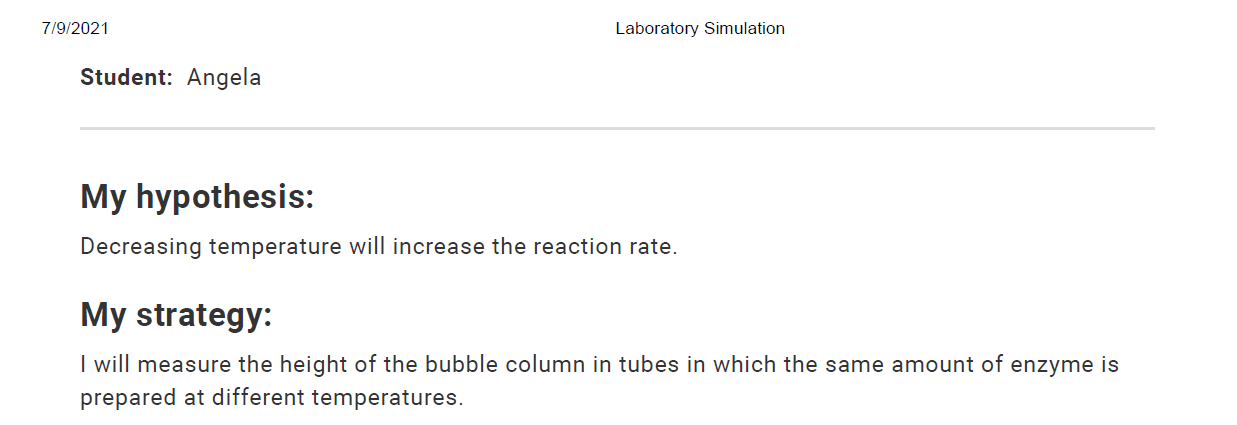 How enzymes work: affect of temperature